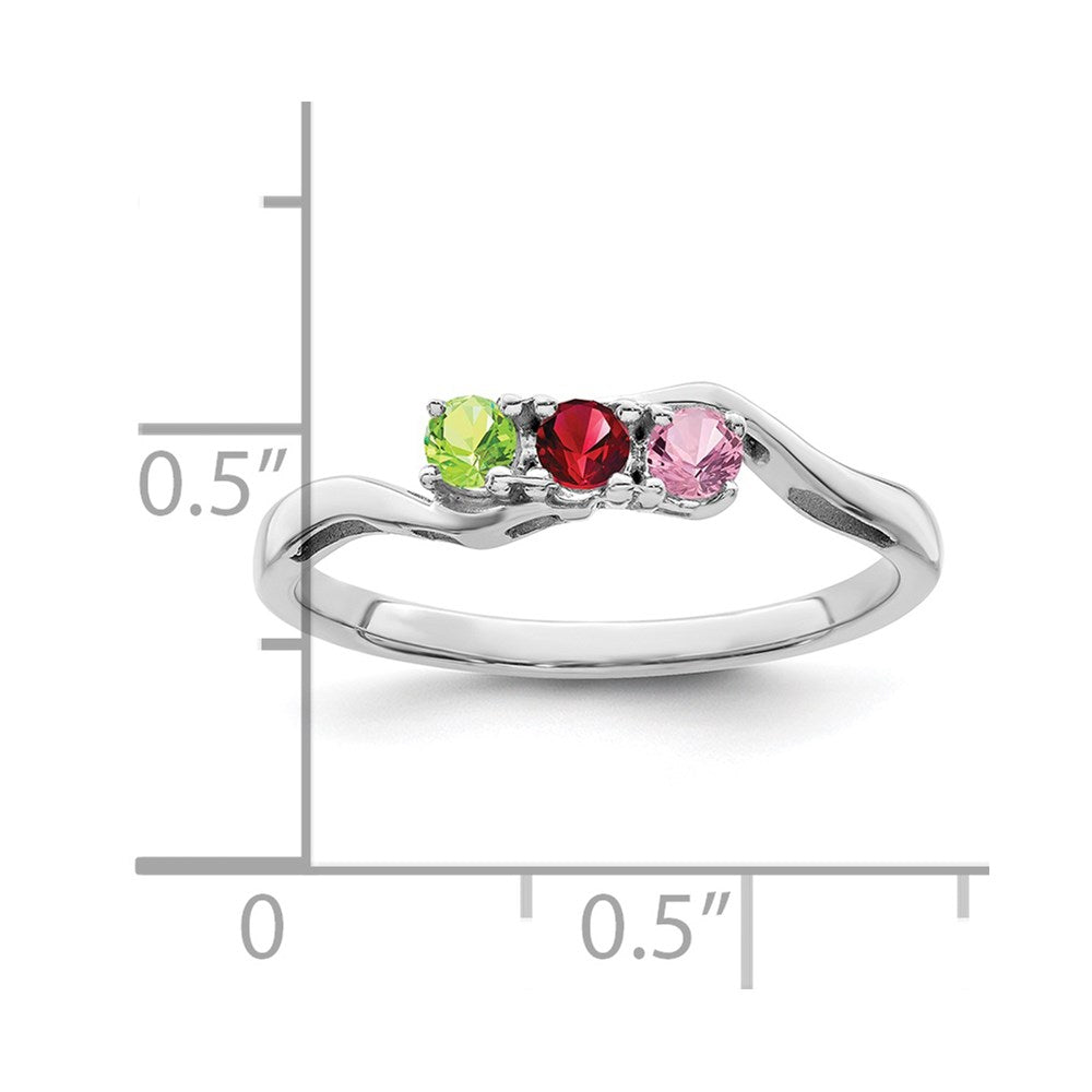Sterling Silver Rhodium-plated Family Jewelry Mounting