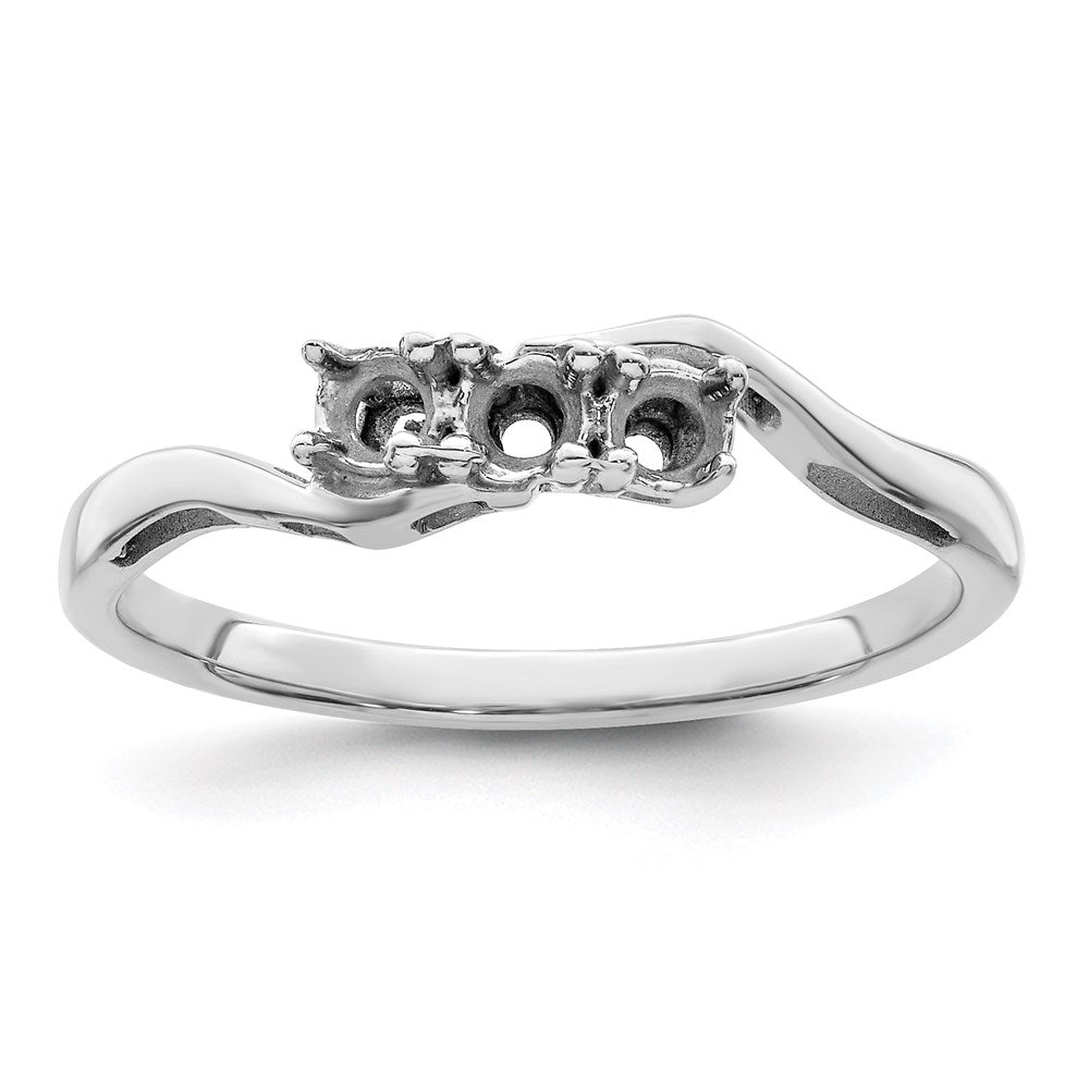 14k White Gold Synthetic Family Jewelry Ring