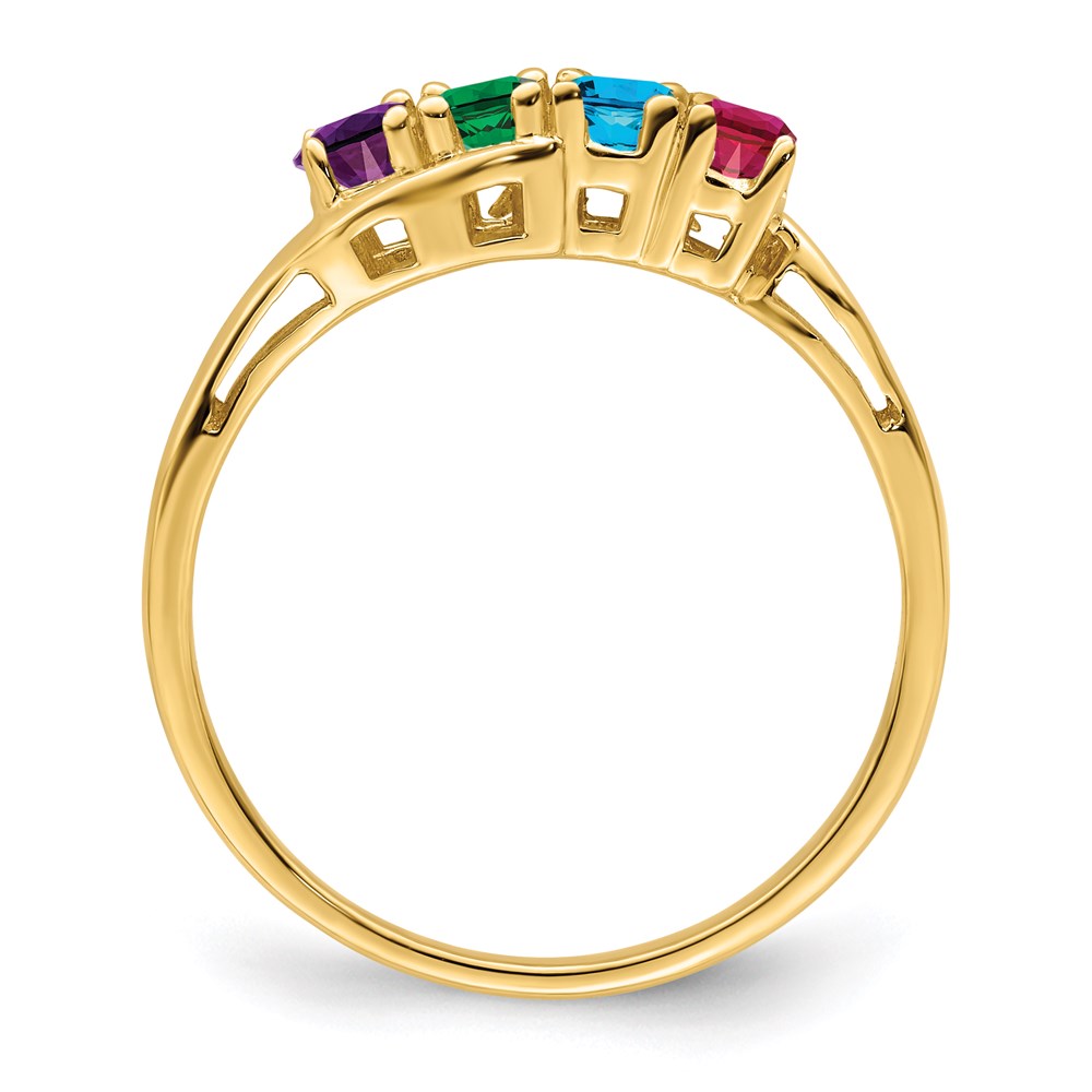 14k Genuine 4 Stone Mother's Ring