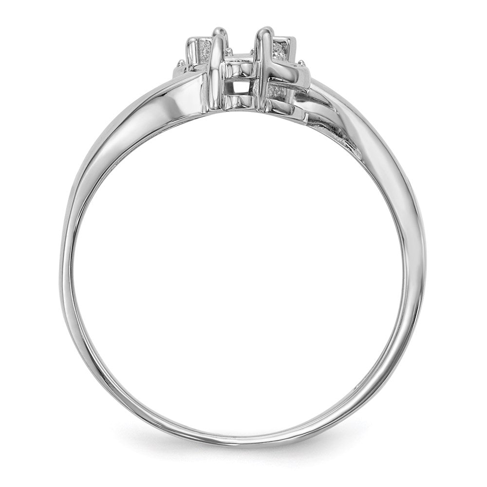 14k White Gold Family Jewelry Ring Mounting
