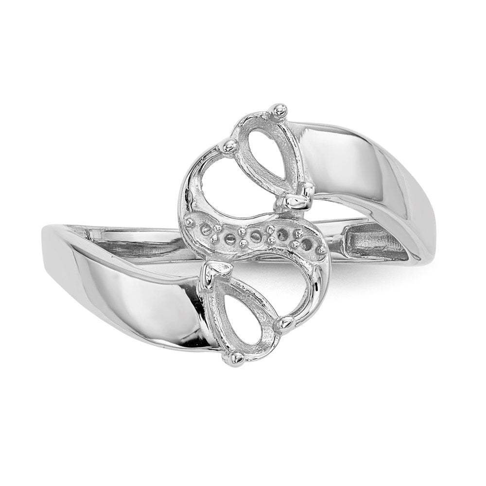 14k White Gold Family Jewelry Ring Mounting