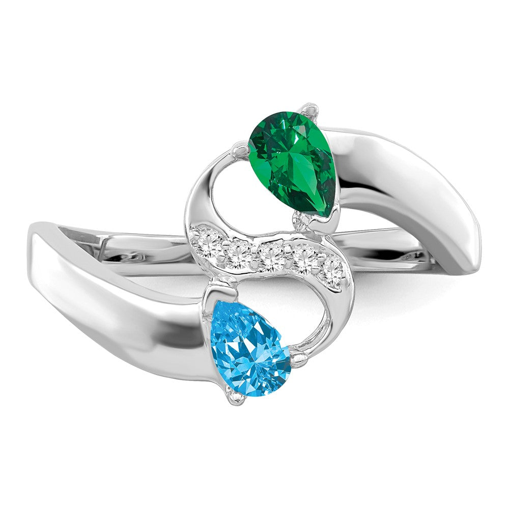 14k White Gold Family Jewelry Ring Mounting