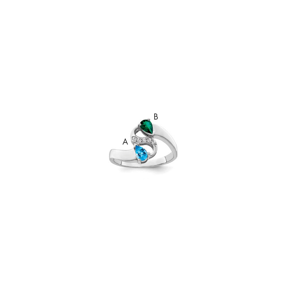 14k White Gold Family Jewelry Ring Mounting