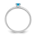 Sterling Silver Rhodium-plated Family Jewelry Ring