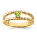 14k Polished 1-Stone Mothers Ring Mounting