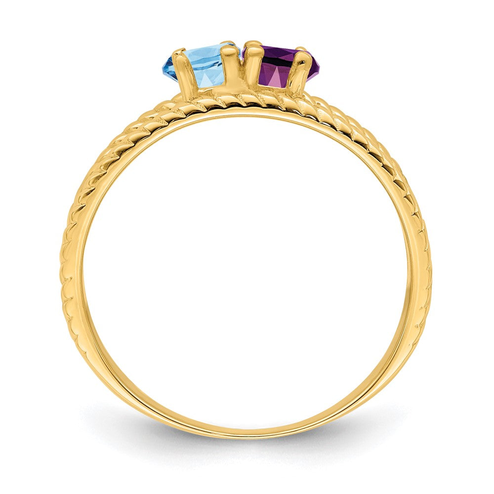 14k Synthetic Family Jewelry Ring