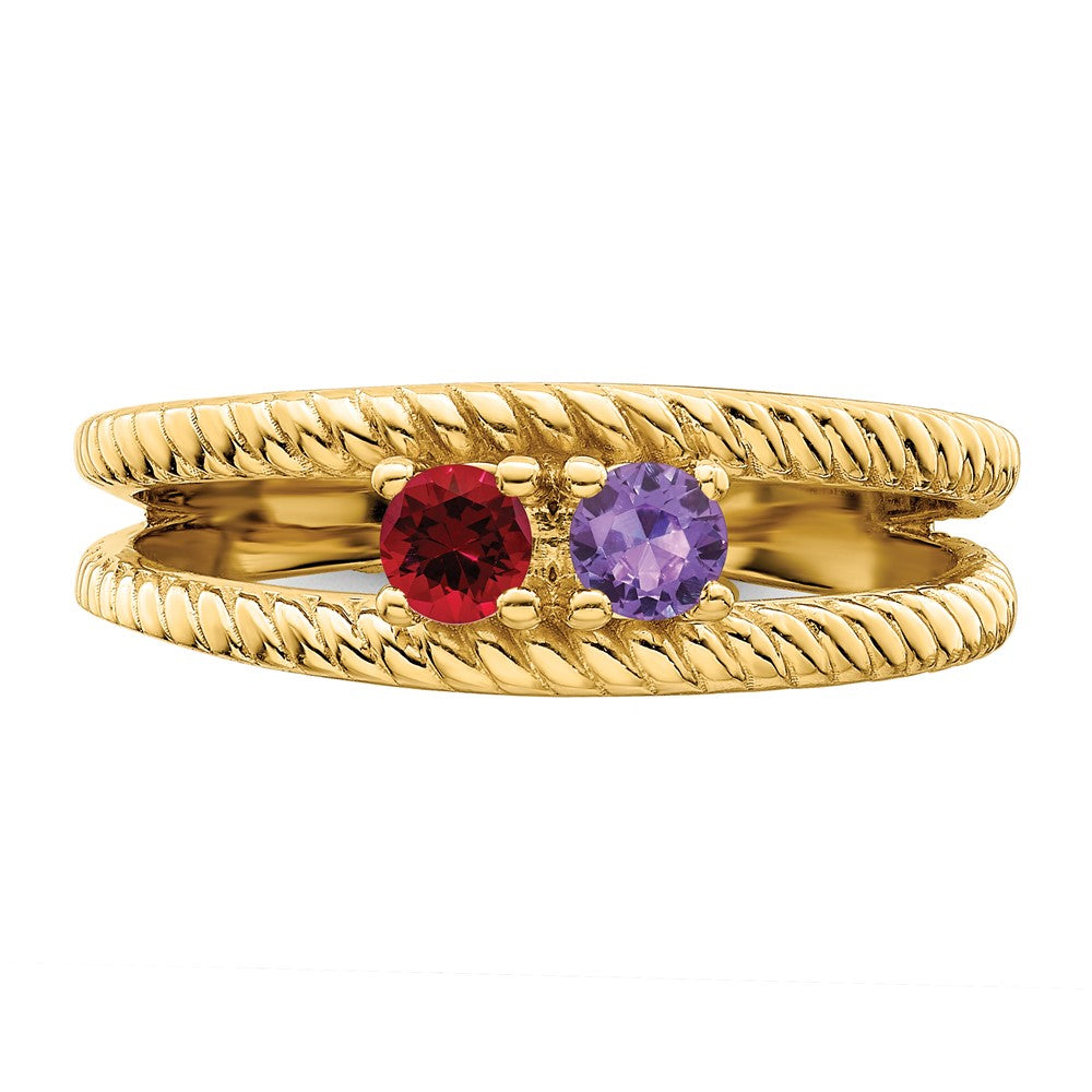 14k Synthetic Family Jewelry Ring