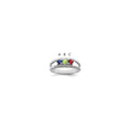 14k White Gold 3mm Synthetic Family Jewelry Ring