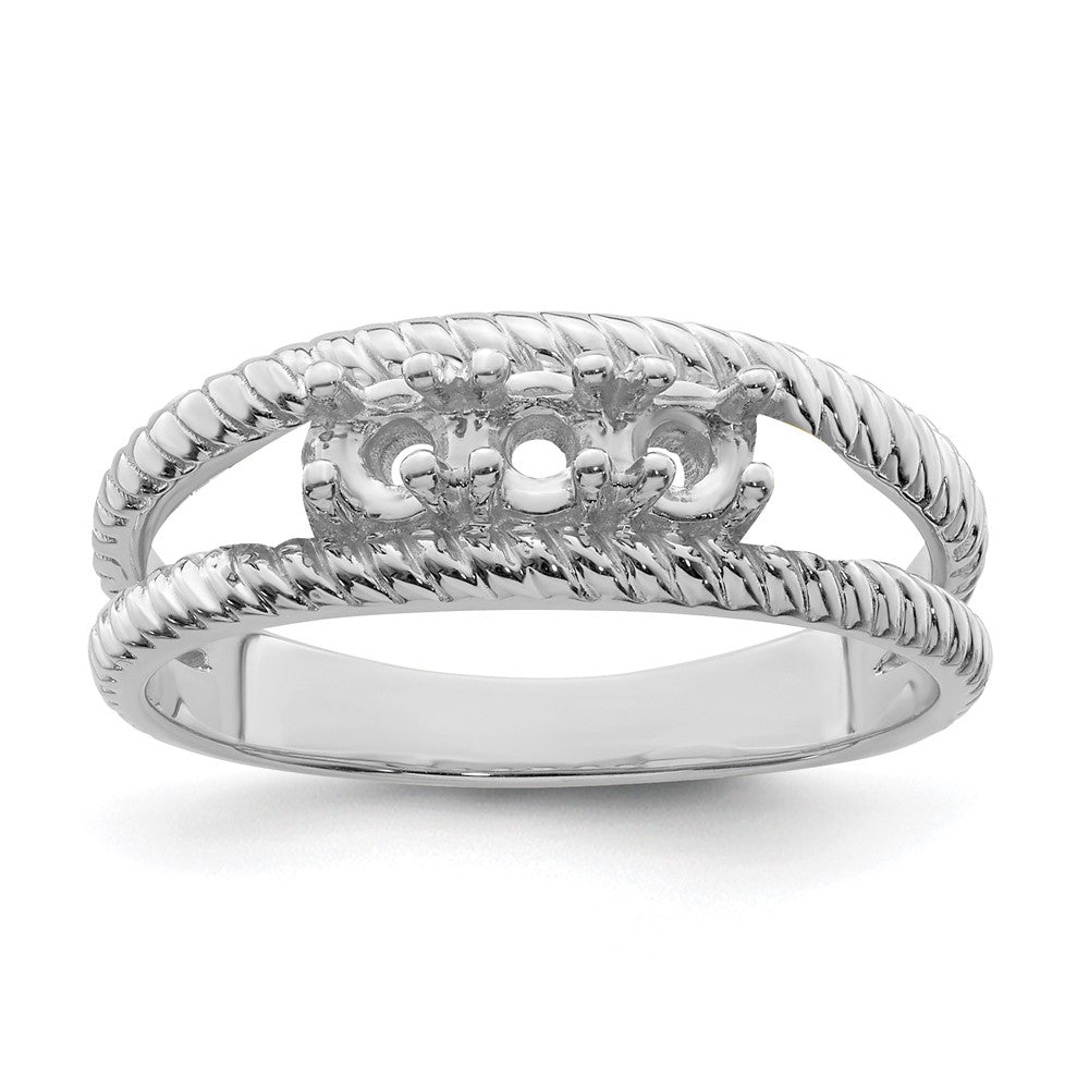14k White Gold 3mm Synthetic Family Jewelry Ring