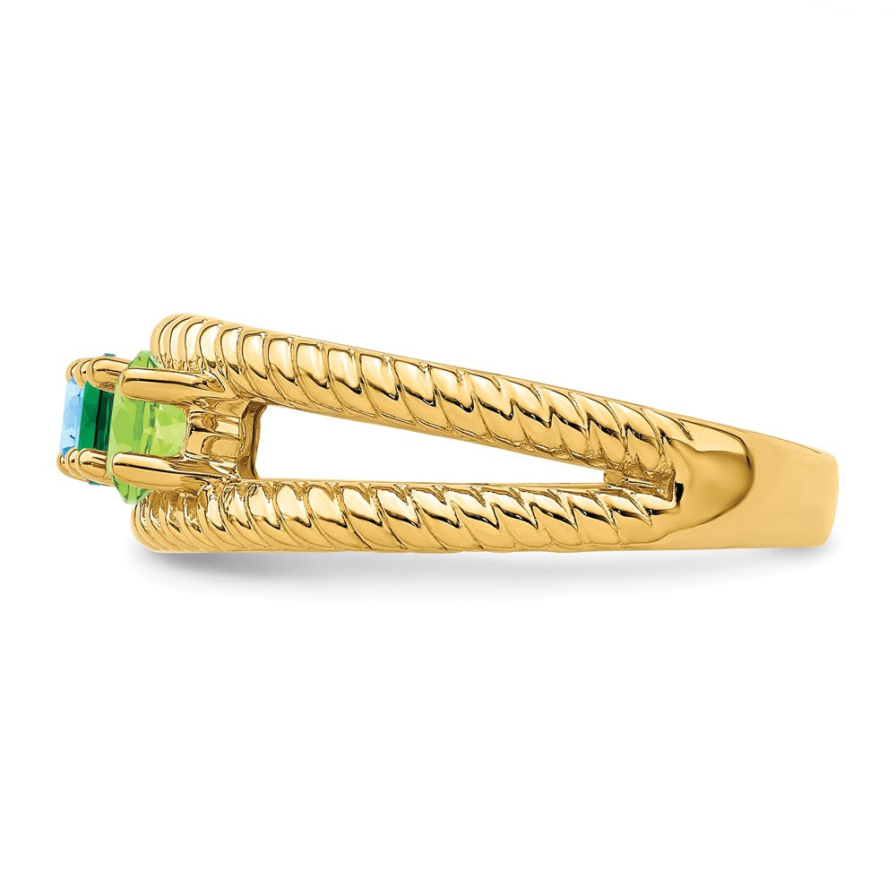 14k Synthetic Family Jewelry Ring