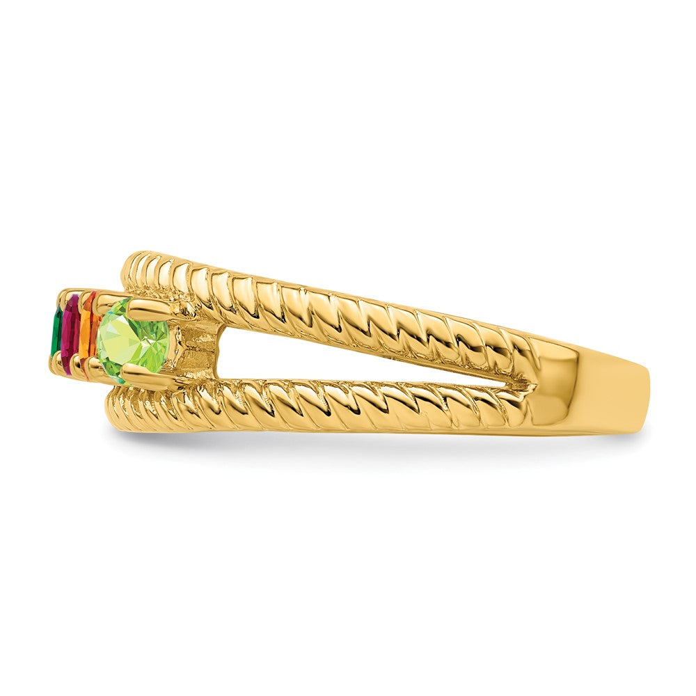 14k Genuine 5 Stone Mother's Ring