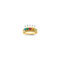 14k Genuine 5 Stone Mother's Ring