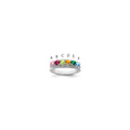 14k White Gold Synthetic Family Jewelry Ring