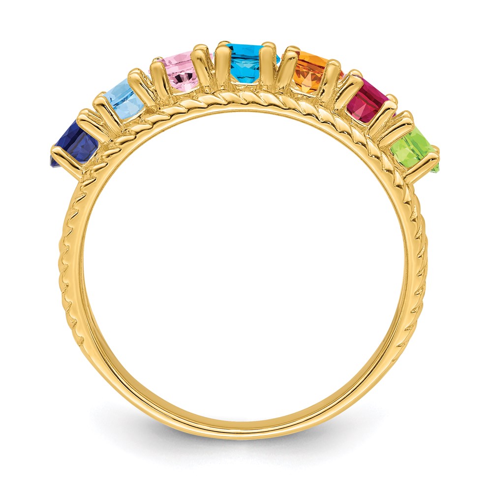 14k Synthetic Family Jewelry Ring
