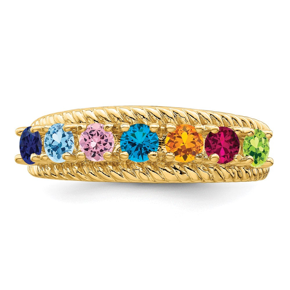 14k Synthetic Family Jewelry Ring