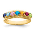 14k Synthetic Family Jewelry Ring