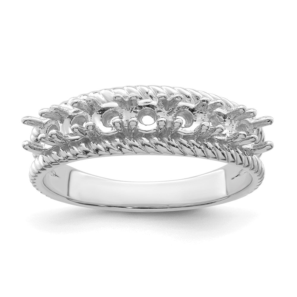 14k White Gold Family Jewelry Ring