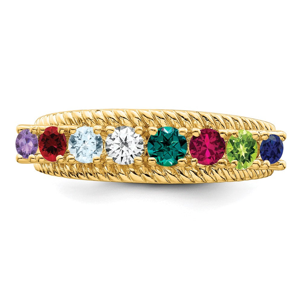14k Synthetic Family Jewelry Ring