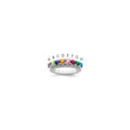14k White Gold Polished 8-Stone Mothers Ring Mounting