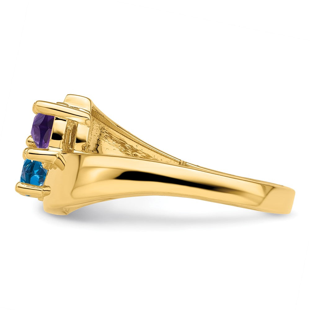 14k Synthetic Family Jewelry Ring
