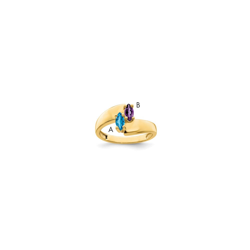 14k Synthetic Family Jewelry Ring