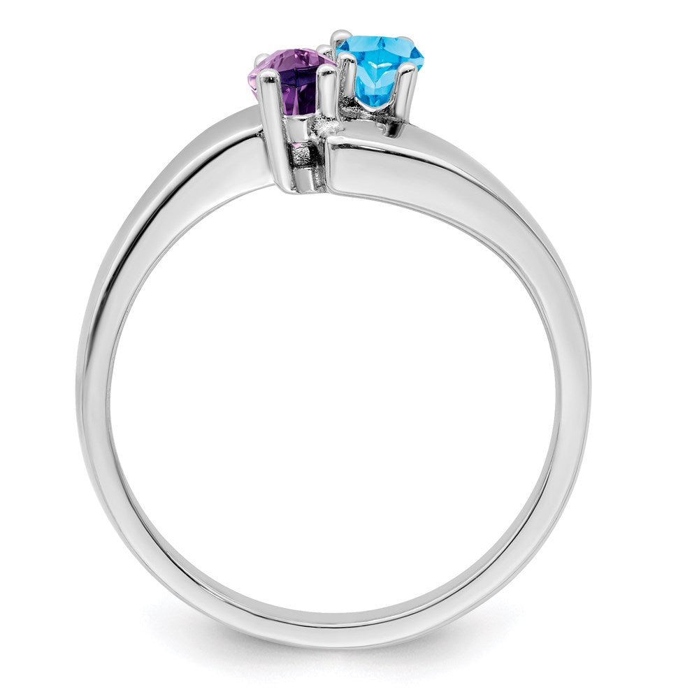 14k White Gold Genuine Family Jewelry Ring