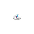 14k White Gold Synthetic Family Jewelry Ring