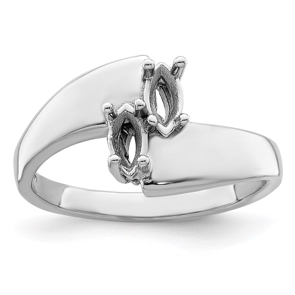 14k White Gold Synthetic Family Jewelry Ring