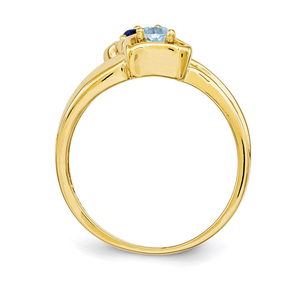14k Synthetic Family Jewelry Ring