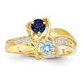 14k Synthetic Family Jewelry Ring