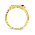 14k Synthetic Family Jewelry Ring
