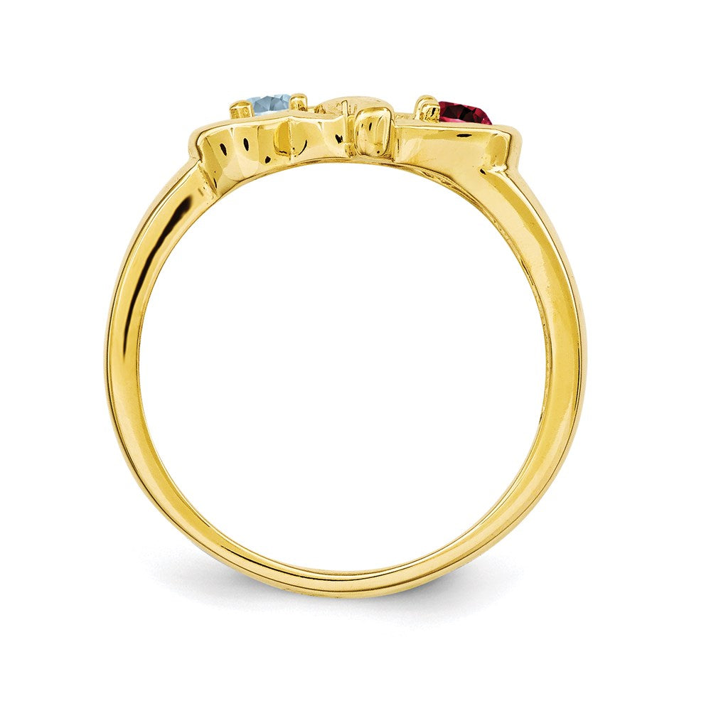14k Synthetic Family Jewelry Ring
