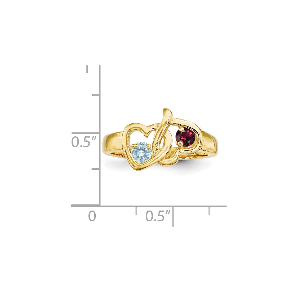 14k Synthetic Family Jewelry Ring