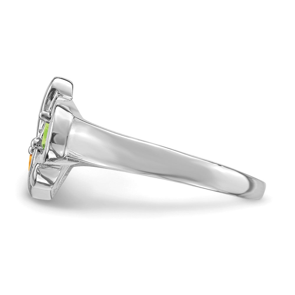 14k White Gold Genuine Family Jewelry Ring