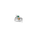 14k White Gold Synthetic Family Jewelry Ring