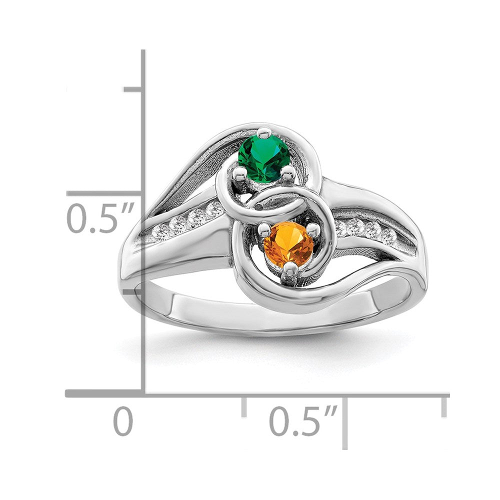 Sterling Silver Rhodium-plated Family Jewelry Mounting