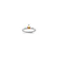 14K White Gold Family Jewelry Synthetic Stone & Diamond Set Ring