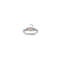 14K White Gold Family Jewelry Diamond Semi-Set Ring