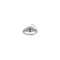 14K White Gold Family Jewelry Diamond Semi-Set Ring