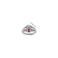 14K White Gold Family Jewelry Diamond Semi-Set Ring