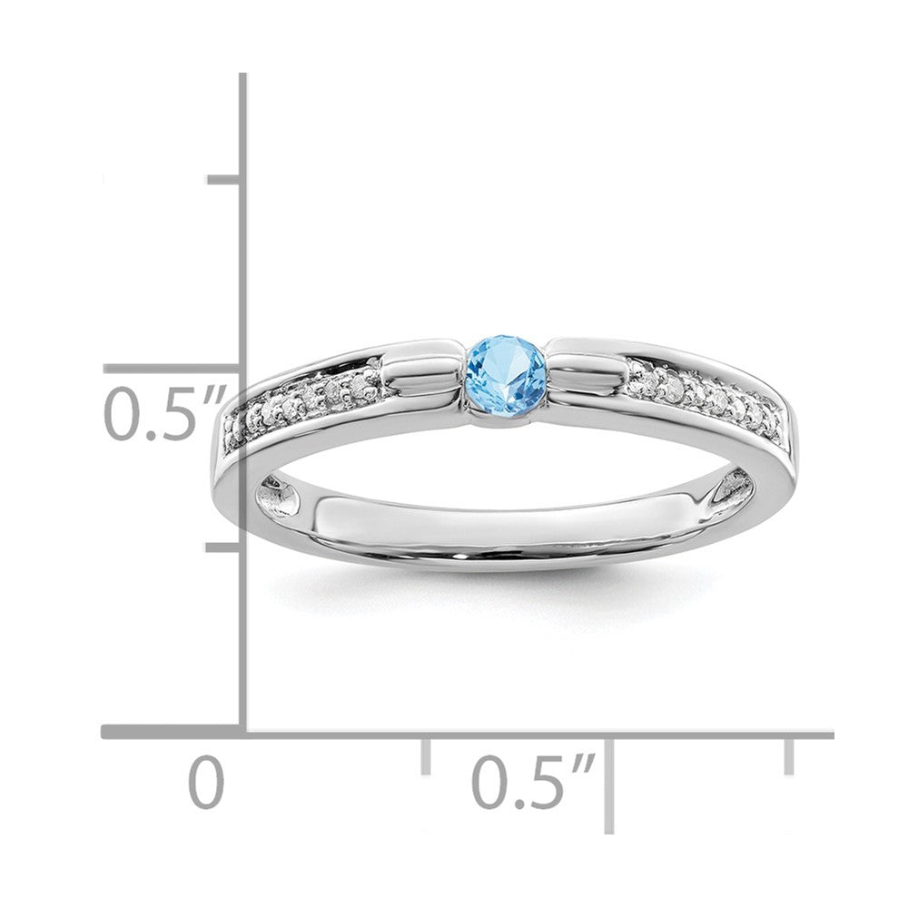 14K White Gold Family Jewelry Diamond Semi-Set Ring
