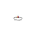 14K White Gold Family Jewelry Diamond Semi-Set Ring