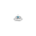 14K White Gold Family Jewelry Diamond Semi-Set Ring