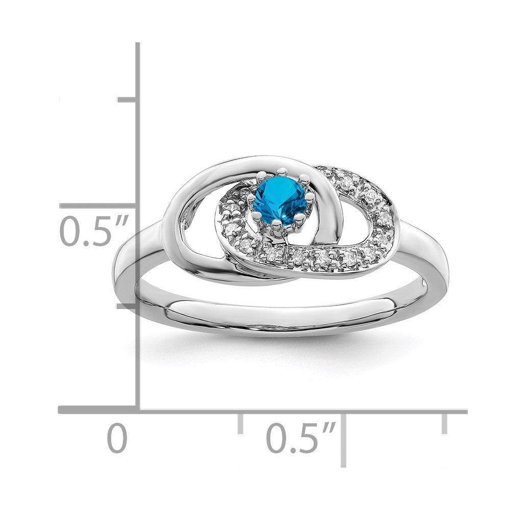 14K White Gold Family Jewelry Diamond Semi-Set Ring