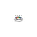 14K White Gold Family Jewelry Diamond Semi-Set Ring