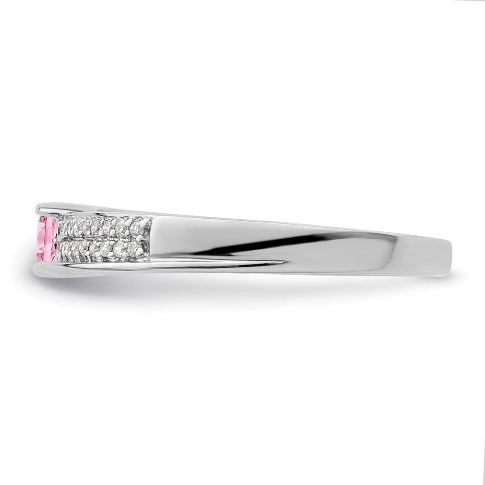 14K White Gold Family Jewelry Diamond Semi-Set Ring