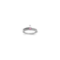 14K White Gold Family Jewelry Synthetic Stone & Diamond Set Ring