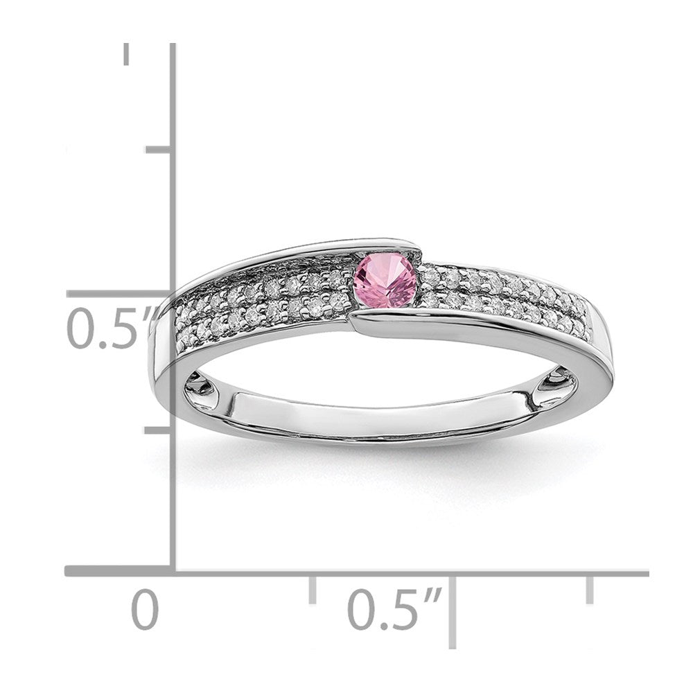 14K White Gold Family Jewelry Diamond Semi-Set Ring