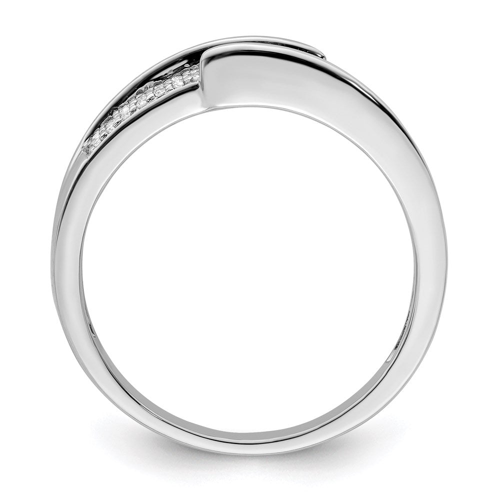 14K White Gold Family Jewelry Genuine Stone & Diamond Set Ring