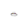 14K White Gold Family Jewelry Diamond Semi-Set Ring
